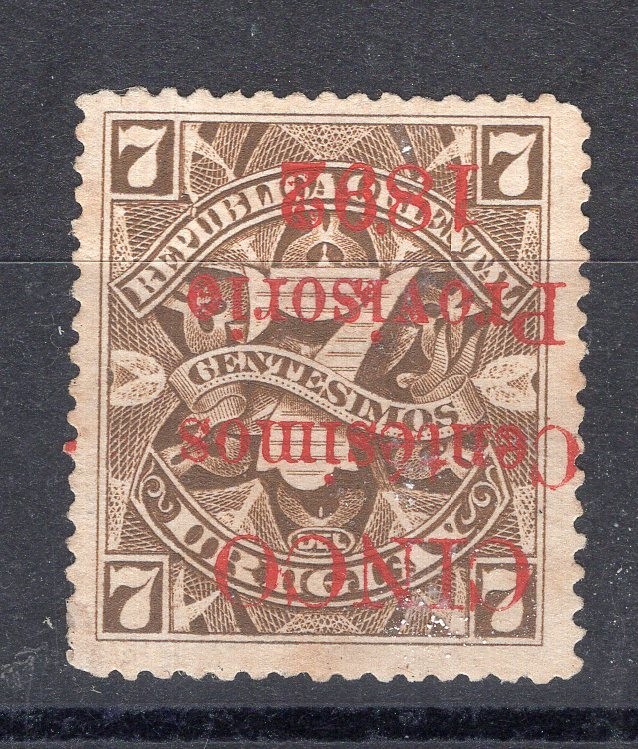 URUGUAY, YV # 87 c, INVERTED OVERPRINT, UNUSED