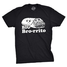 Mens Big Bro-rrito T Shirt Funny Brother Tee for Guys