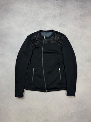 10SEI0OTTO Designer Curved Asymmetrical Black Activewear Jacket Mens L