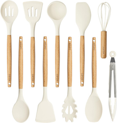 CAROTE Silicone Cooking Utensils Set, Kitchen Utensils Set 10 Pcs for Cooking, B