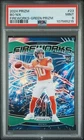 2024 Panini Prizm Bo Nix Fireworks Green Prizm (RC) #23 PSA MINT 9