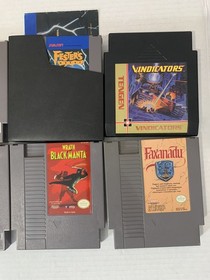 NES Game Lot Rad Racer, Black Manta, Bayou Billy, Faxanadu, Vindicators Lot Of 8