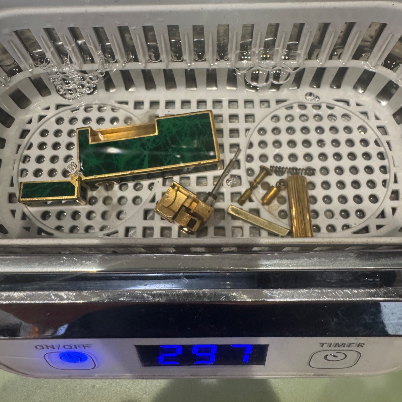 Dunhill Rollagas Lighter_Green Shell _Ultrasonically Cleaned_Working