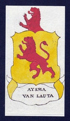 1800 Lauta Aysma Sachsen Wappen Adel coat of arms Heraldik Kupferstich engraving