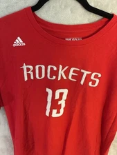 Adidas Houston Rockets T Shirt Mens XL   Red The Go To Tee #13 James Harden *
