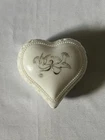 Vintage Avon Heart Scent Charisma Cream Sachet Milk Glass Jar Empty