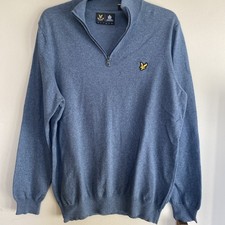 Lyle & Scott Jumper Pullover Quarter Zip Size Large Men’s 