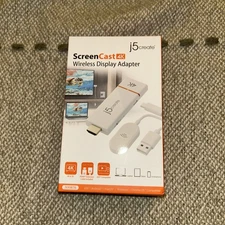 j5create ScreenCast 4K Wireless Display Adapter | White | JVAW76-3A