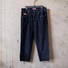 Empyre Corduroy Pants Size 34 Black Trendy Skater Y2K Streetwear Graffiti 34x30