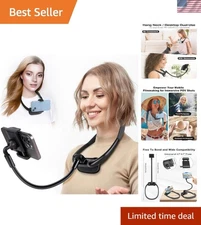 Flexible Neck Cell Phone Stand with 360-Degree Rotation – Perfect for Vloggers