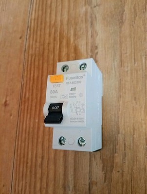 Sicherungskasten RTA800302 80 Amp 80 A 30 mA RCD Neu, Typ A schnell verschickt 