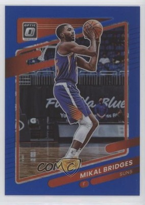 2021-22 Panini Donruss Optic Blue Prizm 18/59 Mikal Bridges #130 b8d