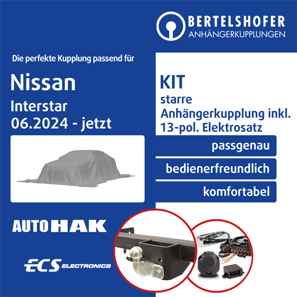 für Nissan Interstar Typ XDD / XDE 06.2024-Jetzt AHK Starr +13Pol Sp. E-Satz TOP-image