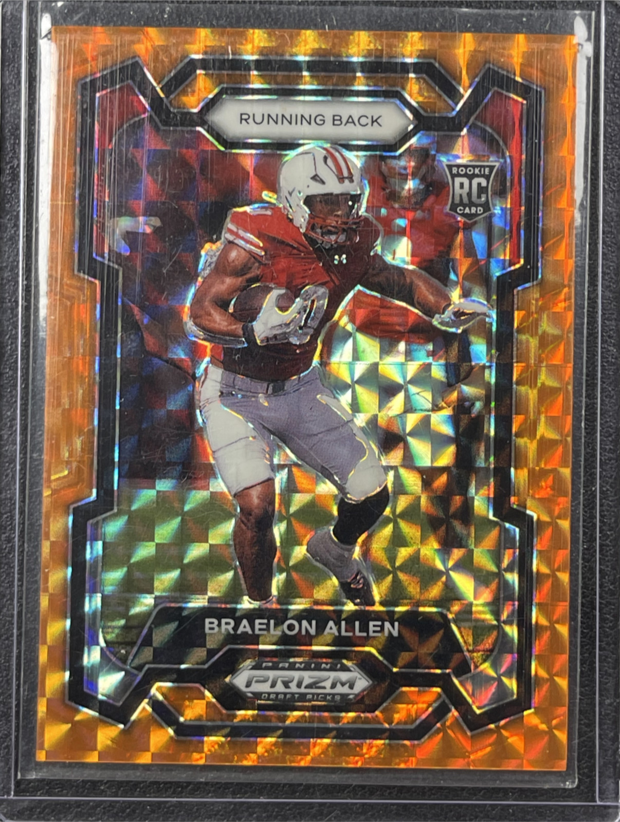 BRAELON ALLEN 2024 PANINI PRIZM COLLEGIATE DRAFT PICKS #129 ORANGE FINITE RC /39