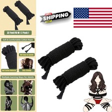 Soft Cotton Bondage Rope Set 2 Pcs 32 Feet for Comfortable Restraint Play