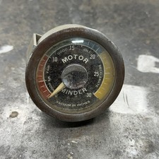 2 58 Stewart Warner Motor Minder Vacuum Gauge Sw Hot Rod Curved Glass 1960s