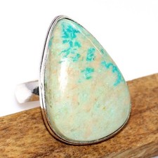 925 Silver Plated African Turquoise Ring US 8 Elegant Jewelry Fashion Sale GW