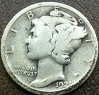US 1921 Mercury Dime  **