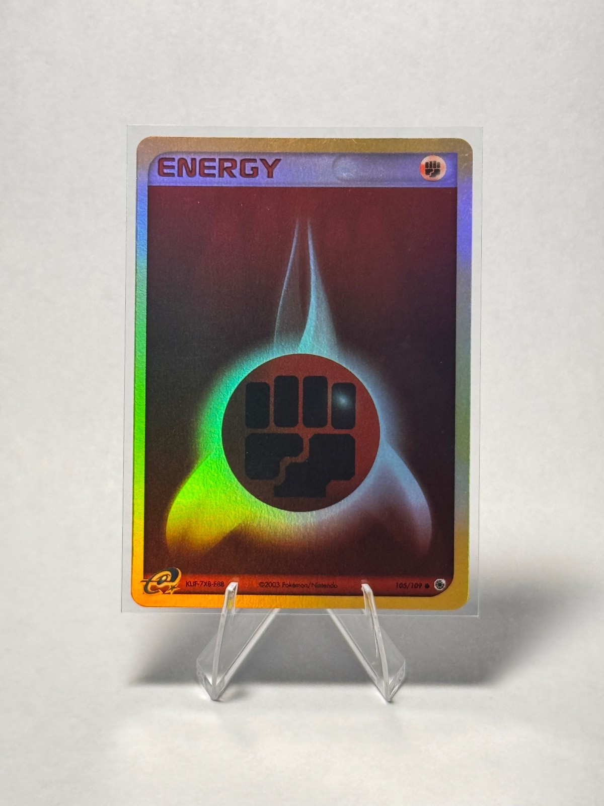 Fighting Energy - 105/109 - Ruby and Sapphire - Reverse Holo - MINT