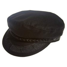Aegean Authentic Greek Fisherman's Cap - Wool - Black - 7 - 22 Inches - 56 cm 