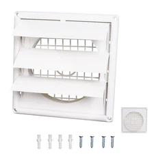 Swess 6'' Dryer Vent Cover, Outdoor Dryer Louver Vent Cover for 8″×8″ Exterio...