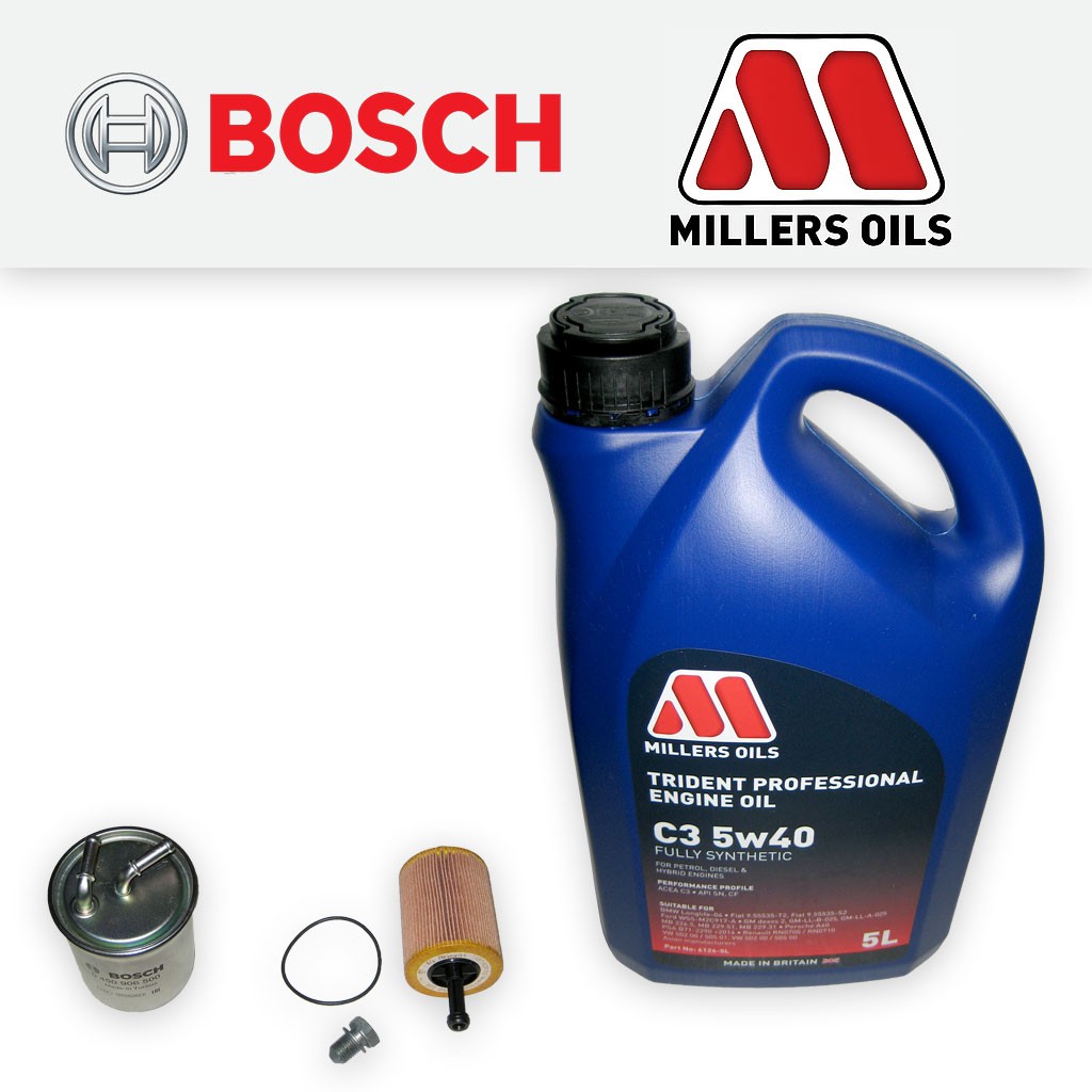 SERVICE KIT SEAT IBIZA (6L) 1.4 TDI BNM OIL FUEL FILTERS +5w40 OIL (2005-2009)