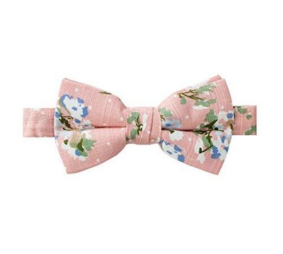  Boys' Cotton Floral Bow Tie Medium 18-light Pink