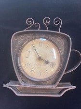 Espresso Coffee Cup Counter/Table Analog Cloc...