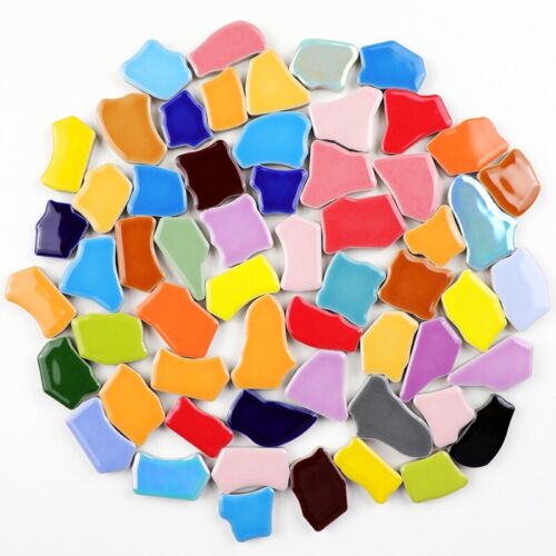 200g DIY Ceramic Mosaic Bulk Tiles Kit Mixed Shapes Supplies Art Craft Decor - Picture 1 of 26