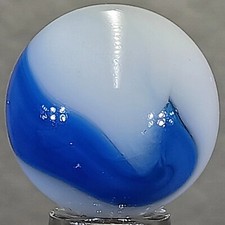 Large Akro "Lazy" Corkscrew Marble .86 Inches Near-Mint Condition