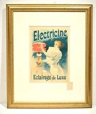 Lucien Lefevre ELECTRICINE Original Lithograph from Les Maitres de L'Affiche COA