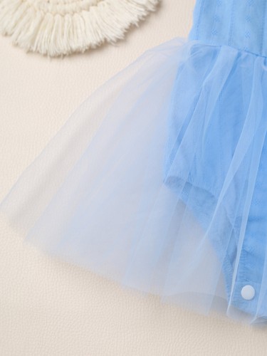 Baby Girls Tulle Dress Breathable Romper Dress Elegant Party Outfit Romantic - Picture 14 of 72