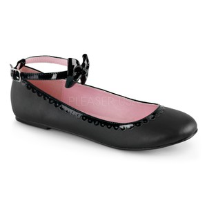 black ballet pumps with ankle strap