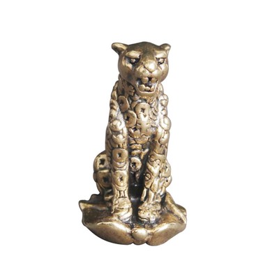  Antique Decor Leopard Brass Fine Polished Decoration Desktop Adornment