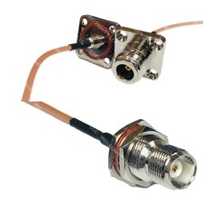 RG316 N Female Flange O-Ring to TNC FEMALE BULKHEAD RF Cable Rapid-SHIP LOT