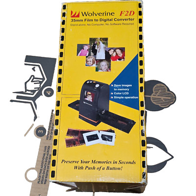 Wolverine F2D 35mm Film to Digital Converter Stand Alone No Software Needed NIB