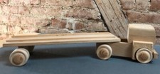 Fr&ouml;bel DDR Holz-Tieflader LKW, Holzspielzeug  70cm
