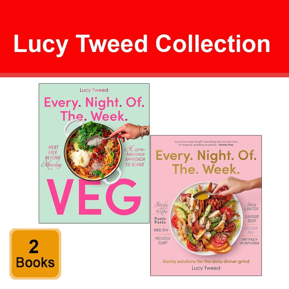 Lucy Tweed Collection 2 Books Set NEW Pack Every Night of the Week Veg