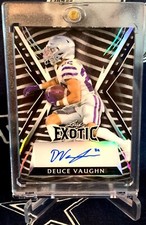 2023 EXOTIC ZEBRA Dallas Cowboys DEUCE VAUGHN Autograph AUTO Rookie RC # 1/13