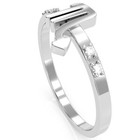 Scorpio Zodiac Sign Diamond Ring In Solid 14k White Gold — photo 8