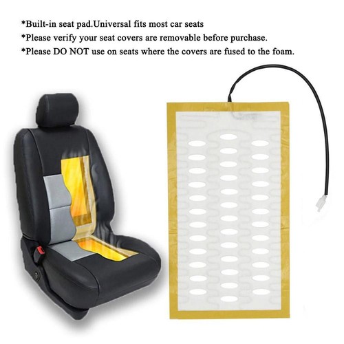 -2/4 Almohadillas Fibra Carbono Asiento Calefacción Kit Universal - Imagen 4 de 14