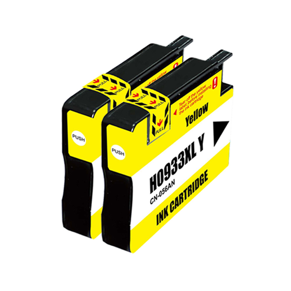 2 Yellow Ink Cartridge For HP OfficeJet 7610 wide format 7612 wide format 933XL