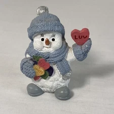 Christmas Decoration, Cute Snowman, Luv Heart Snow Buddies Encore Group Vtg 1999