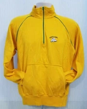 Vintage CUTTY SARK SCOTCH Yellow 3/4 Zip Pullover Sweatshirt - Size M - EUC  *B3