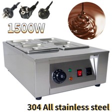 220V 6.4KG Electric Chocolate Tempering Melter Heating Machine W/ 4 Melting Pot