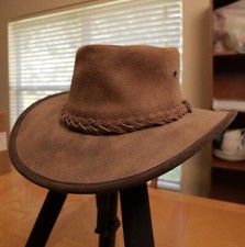 VINTAGE Barmah Australian Outback 1024 Squashy Oiled hat SZ L