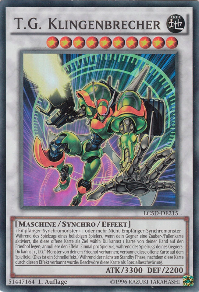 YU-GI-OH, T.G. KLINGENBRECHER, SR, LC5D-DE215, 1. Auflage - Bild 1 von 1