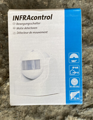 Kopp INFRAcontrol Bewegungsschalter Bewegungsmelder 180°  Weiß IP44 8219.0201.5