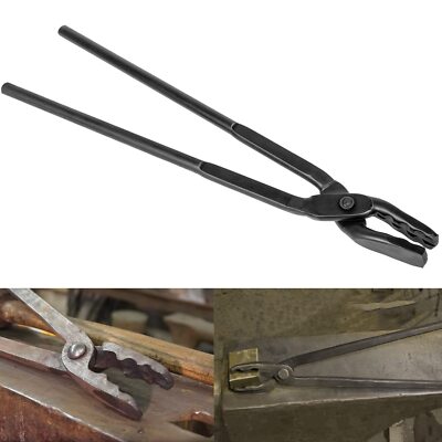 16'' Wolf Jaw Blacksmithing Tongs Multipurpose Forge Tool For Beginner
