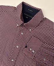 Tommy Hilfiger Men  s XL Button Down Red Plaid Shirt Vintage